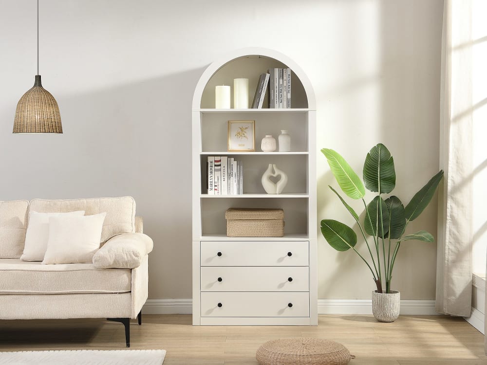 Unique Librería madera blanco