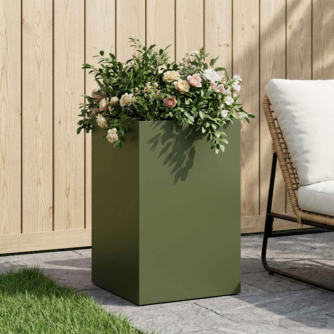 Borough Wharf Planter Olive Green 40cm H x 30cm W x 30cm D