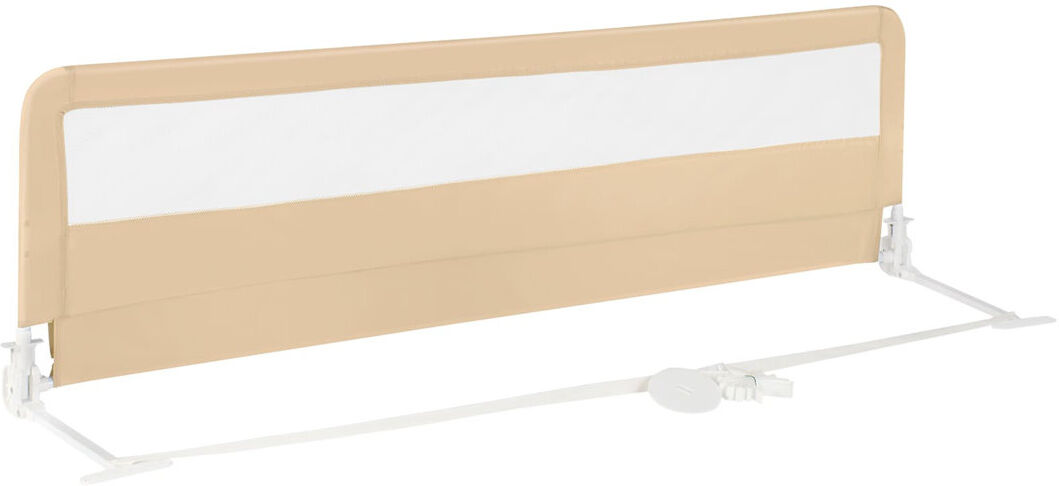 Ebern Designs Toddlers Bed Rail Guard 180CM Foldable Baby Bed Rail Beige Full / Double;Single