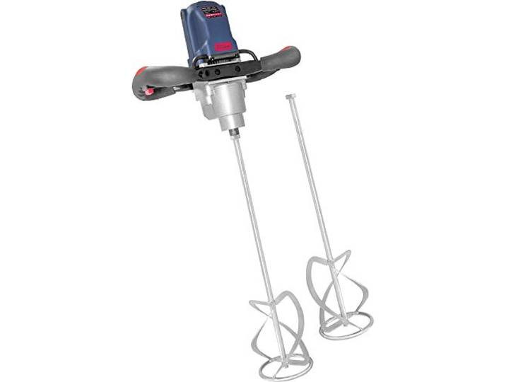 Güde Rührwerk GRW 1800 (professioneller Mörtel- und Farbrührer, 1800 W, max. 700 1/min, elektronische Drehzahlregulierung, Soft-Start-Funktion, Schalter für Dauerbetrieb, 2 Rührkörbe, Test SEHR GUT)