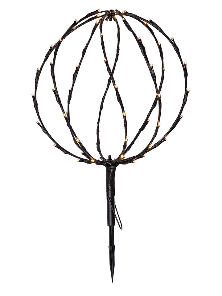 STAR Trading LED-Solar-Gartenstecker "Sphere" in Schwarz - (B)30 x (H)44 cm - onesize