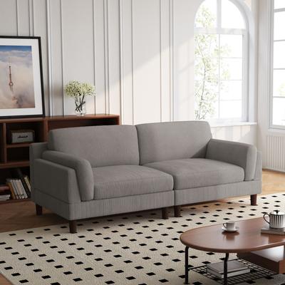 DREAMSIDEA "90"" Oversized Corduroy Living Room Sofa With Reversible Cushions"