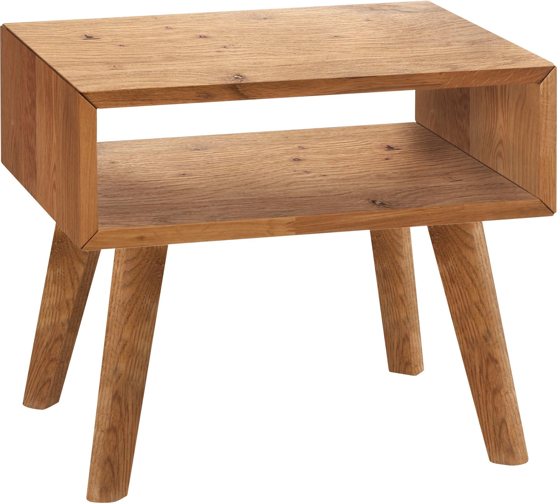Nachttisch HASENA "Jaca", braun (wildeiche natur, geölt), B:50cm H:42cm T:41cm, Wildeiche massiv, Tische, Nachttisch wildeiche natur, geölt B/H/T: 50cm x 42cm x 41cm