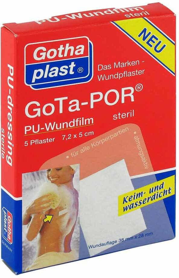 Gota-por Pu Wundfilm 7,2x5 cm steril Pflaster