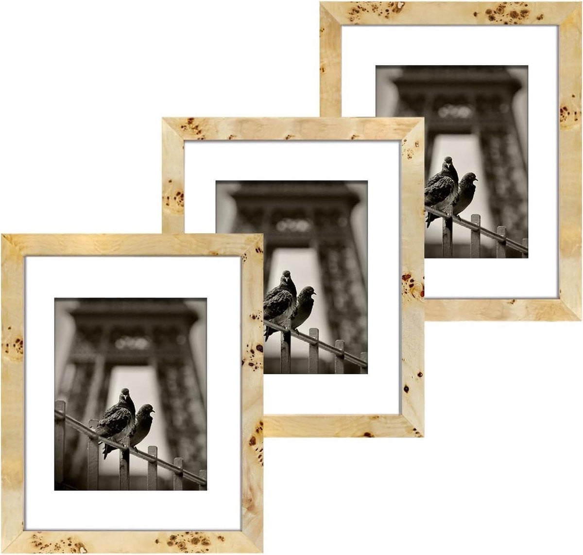 Houten Fotolijst Set met Natuurlijke Afwerking in Bruin - 11x14 inch