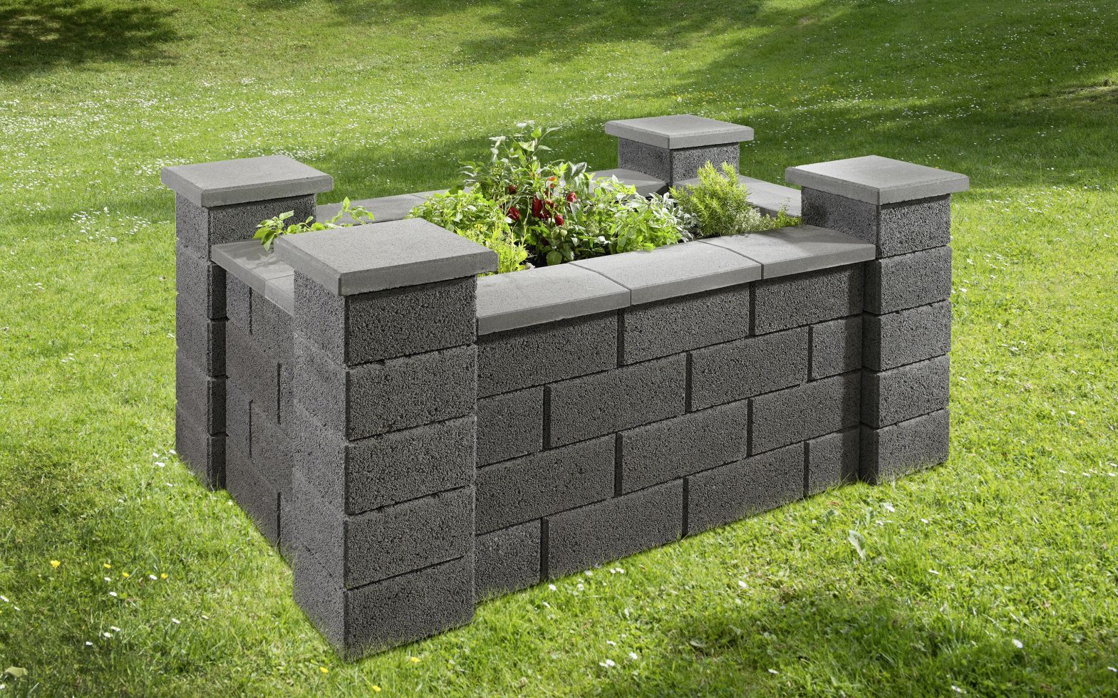 Kann Hochbeet-Set 1 Garten 230 x 150 x 85 cm anthrazit