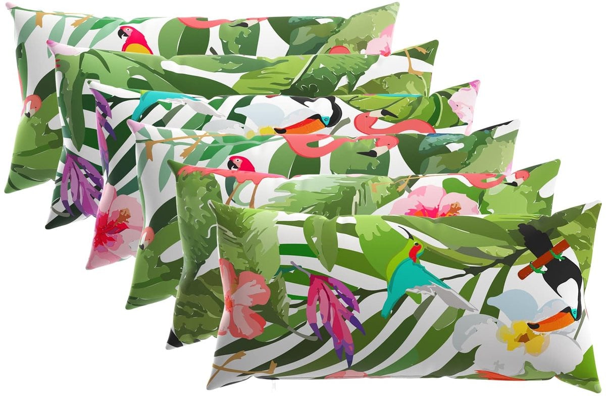 vidaXL Kussen HEERLEN Set van 6 Meerkleurig Polyester
