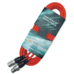 keepdrum 10m MC-001XX RD Mikrofonkabel XLR Rot 2 Stück, Mikrofon Zubehör