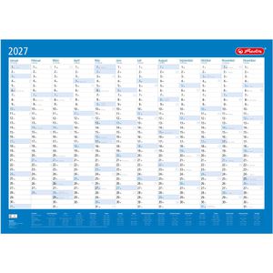 Herlitz Plakatkalender 300014236, Wandplaner, 2026, Jahresplaner 12 Monate, abwischbar, 84 x 60cm (A1)