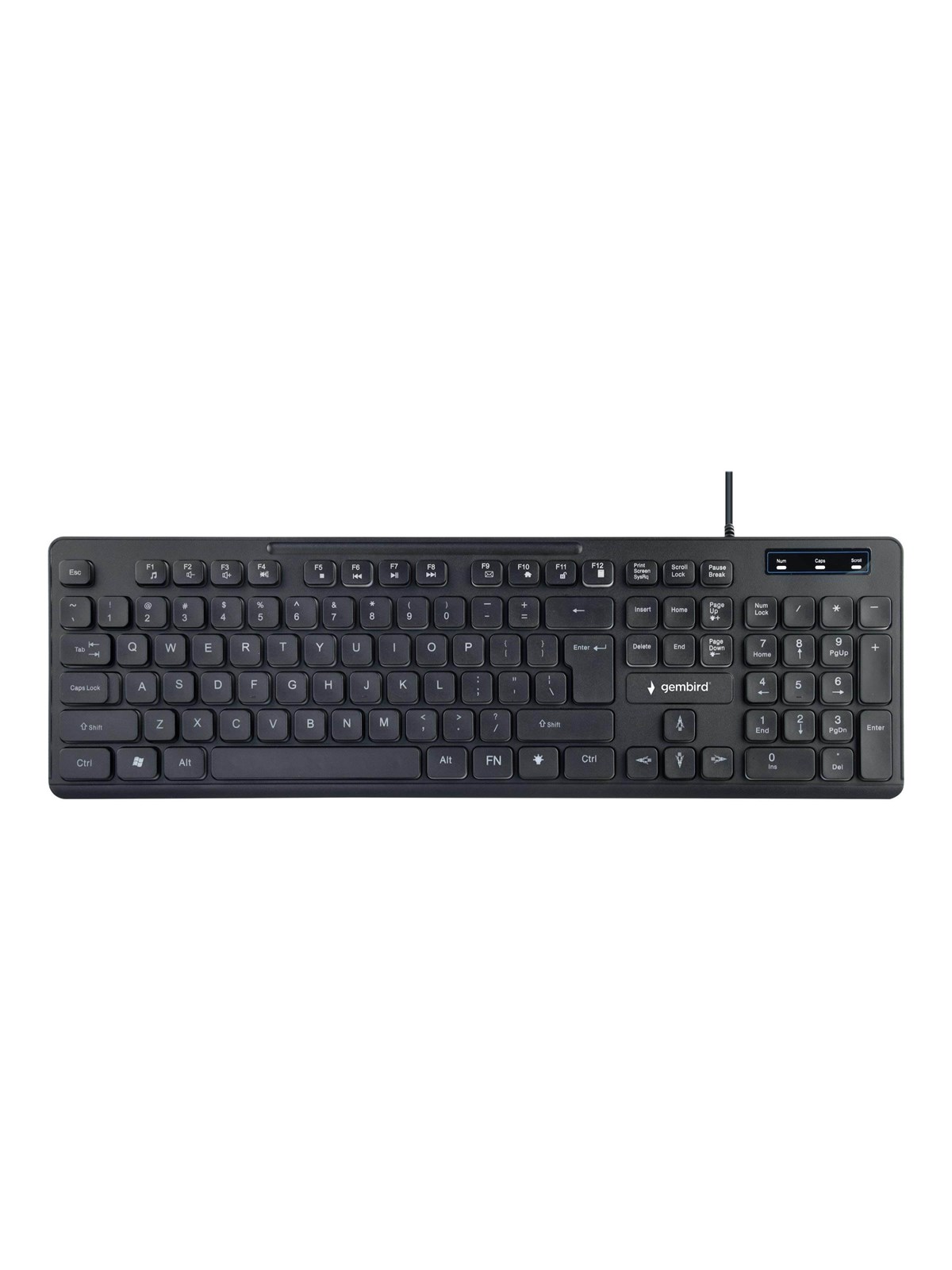 Gembird KB-UML-02 - keyboard - US - black - Tastatur - Englisch (US) - Schwarz