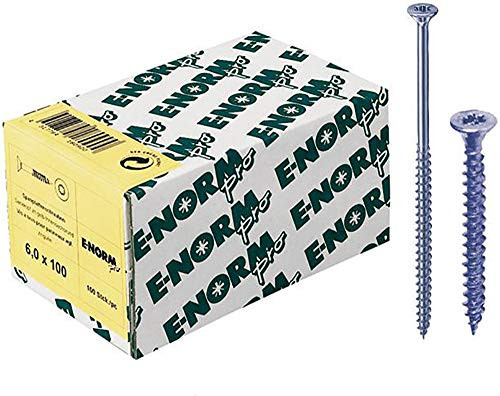 E-NORMpro SPS spaanplaatschroeven SeKo verzinkt blauw TG ISR 3,0x25/18 HP, 1000 stuks