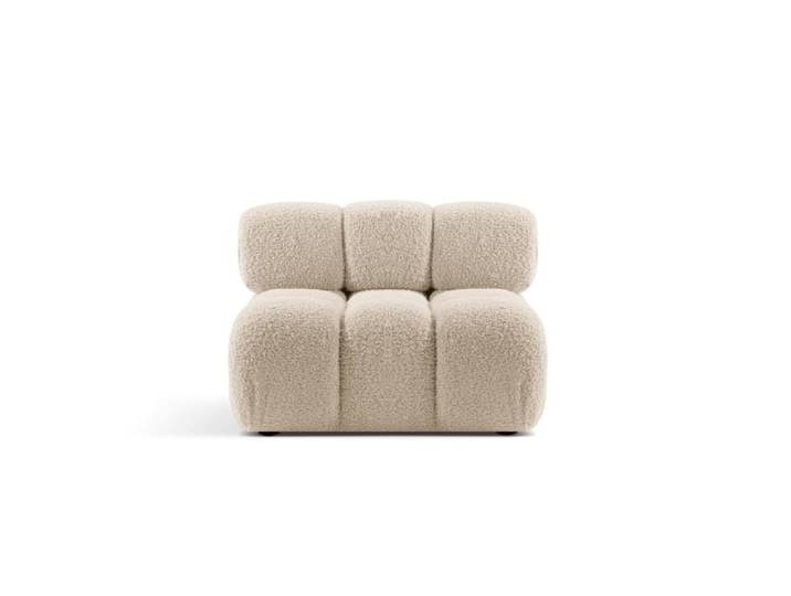 Module en bouclé beige clair