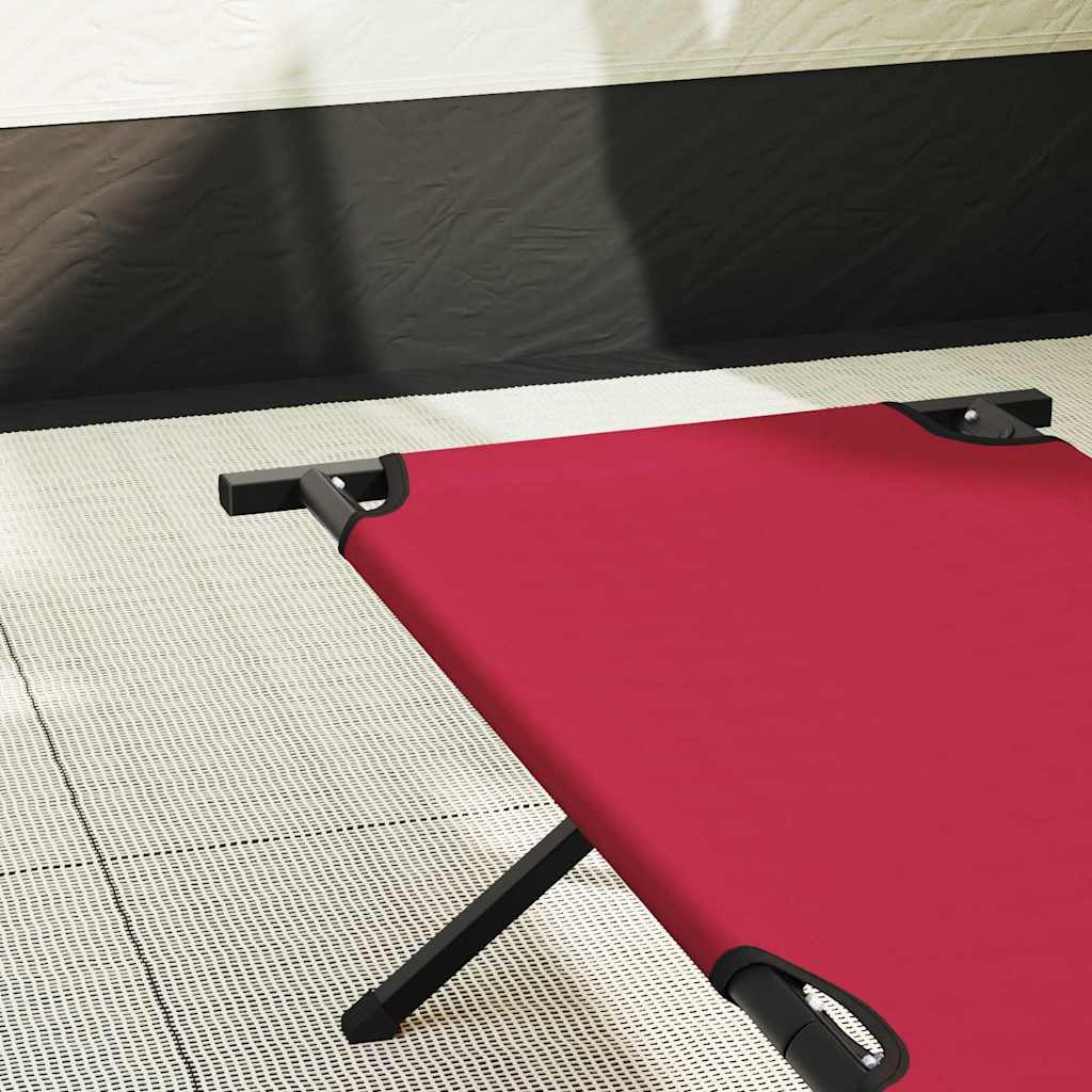 vidaXL Lit de camping pliant Rouge 193 x 69 x 45 cm Tissu Oxford
