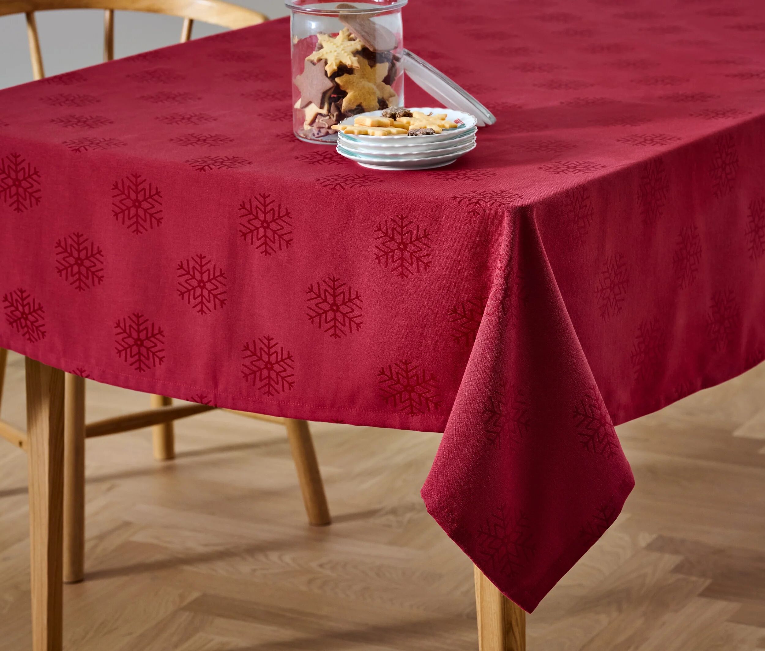 Tchibo - Jacquard-Tischdecke - rot