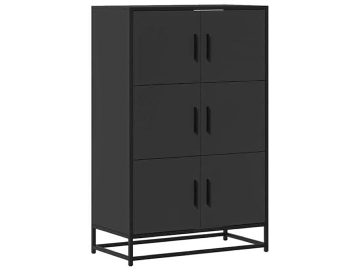 vidaXL Highboard Schwarz 68x35x106,5 cm Holzwerkstoff und Metall