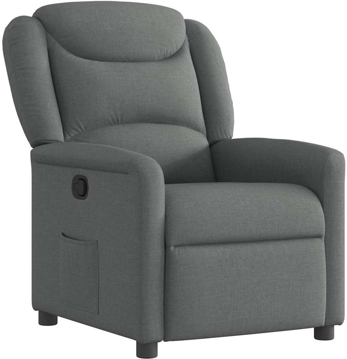 vidaXL Verstelbare Relaxfauteuil in Donkergrijs Stof
