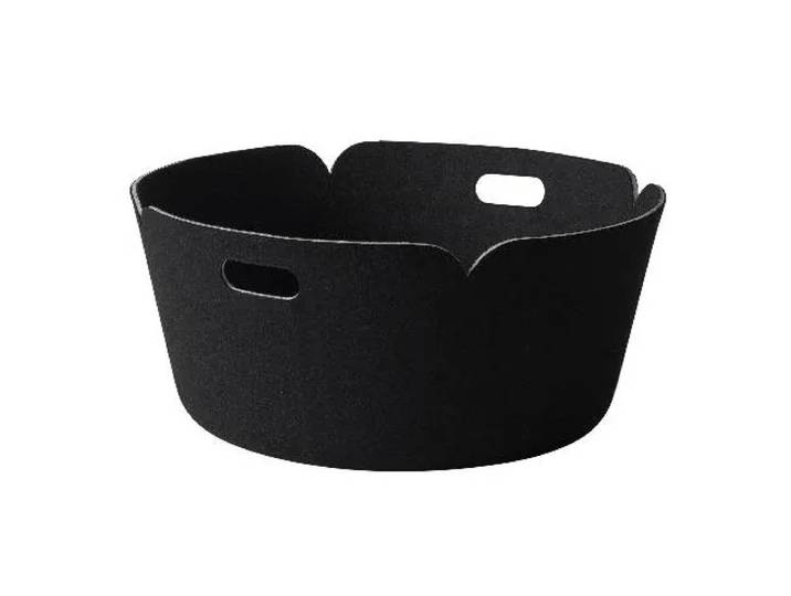 Muuto Panier de rangement Restore, rond noir