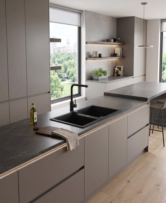 GLEM GAS Miscelatore Monocomando Con Doccetta Mixdbk-nero