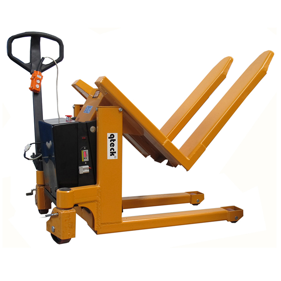 qteck Semi-elektrischer Behälter-/Palettenneiger zum Heben und Kippen bis 90° Hubkraft 1000kg 25QN17001001