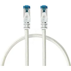 N CCTB85321AL10 - Patchkabel, Cat.6a, S/FTP, geflochten, 1 m, silber