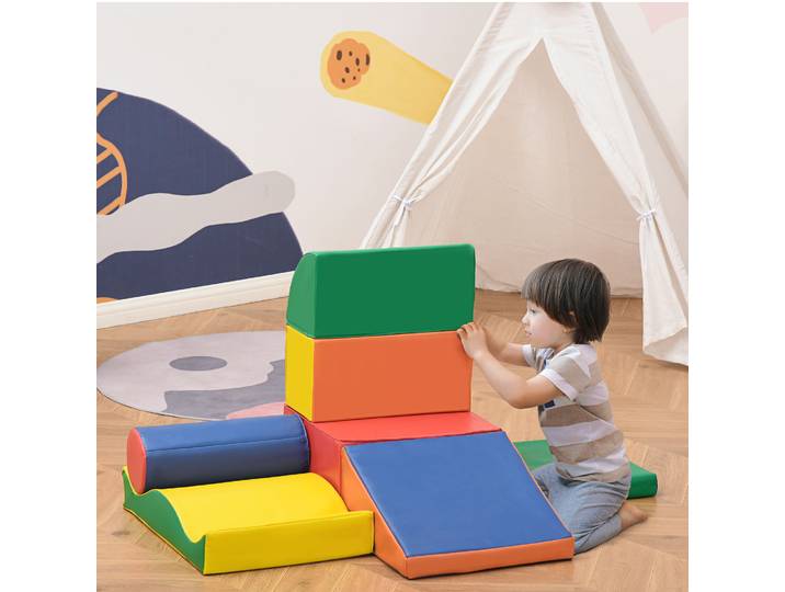 HOMCOM Blocs Motricité Mousse XXL Educatifs Multicolore