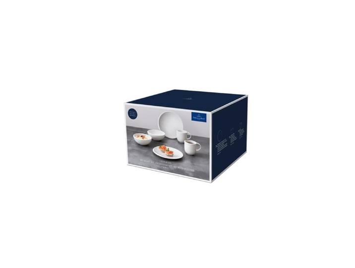 Frühstücks-Geschirrset VILLEROY & BOCH New Moon-Frühstücksset 6-teilig , weiss (weiß), Porzellan, Geschirr-Sets, Frühstücks-Geschirrset
