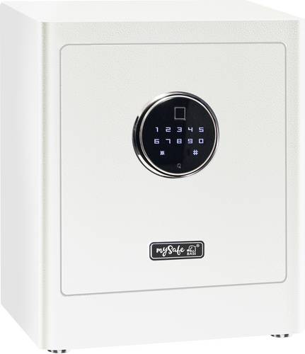 Basi 2020-0000-WEISS mySafe Premium 350 Möbeltresor Zahlenschloss, Fingerabdruckschloss Weiß