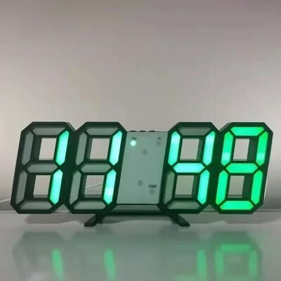 Uplift Picks 3D LED Digital Wall Clock With Temperature Date And Alarm Display 05