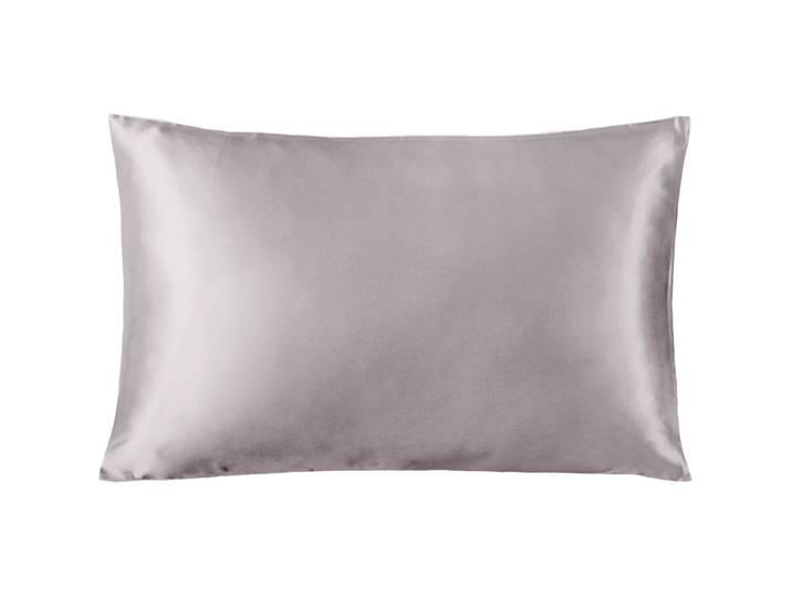 Seidenbezug Sana 40x60cm silber - Material: 100% Maulbeerseide