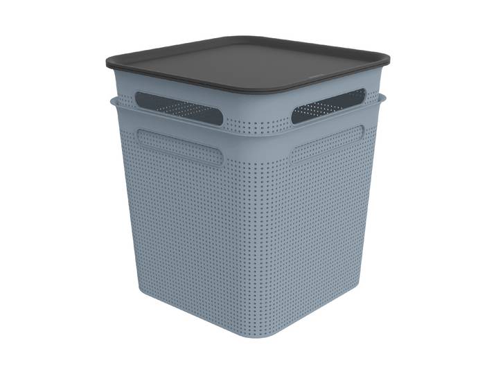 Rotho 2er-Set Box mit Deckel Brisen 18 l