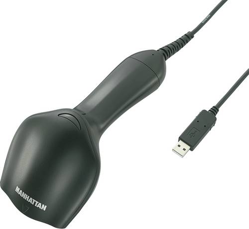 Manhattan 460835 USB-Kit Barcode-Scanner Kabelgebunden 1D CCD Schwarz Hand-Scanner USB