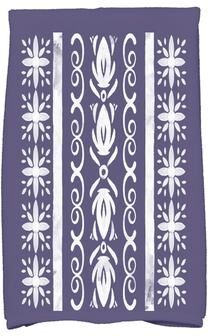 E by Design 18 x 30 Inch Cuban Tile 2 Geometric Print Hand Towel