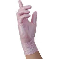 MCD Medical Care Dental GmbH 1000 Nitras Glamour Wave Nitrilhandschuhe | Gr. L | perlmuttrosa | Einweghandschuhe