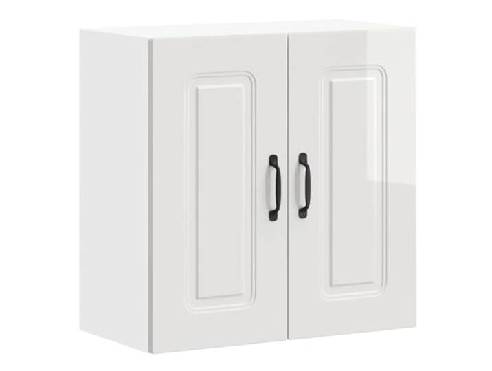vidaXL Küchen-Hängeschrank Kalmar Hochglanz-Weiß Holzwerkstoff