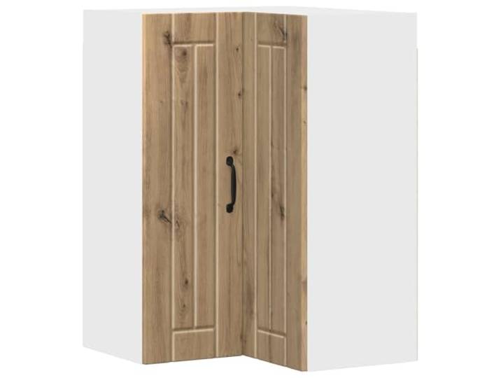 fsahslih Wand Eckschrank Artisan-Eiche Küchen Hängeschrank 57x57x80 cm Kompakter Eckküchenschrank aus Holzwerkstoff für die Küche mit 2 Türen und 2 Böden für optimale Raumausnutzung in Ecken.