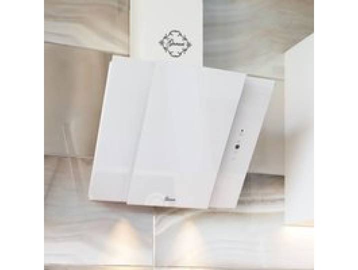 Gurari Hotte murale inclinée 60 cm blanche verre Hotte aspirante GCH S 171 WH 60 1000 m³/h Touch Control+Télécommande