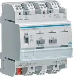 Hager TYA662AN Universal-Dimmaktor 2-fach KNX, 2x300W, ESL/LED, kombinierbar
