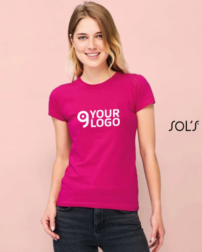 T-shirt donna Miss girocollo in cotone, vestibilità regular Personalizzate o neutre Sol's