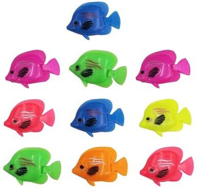 Inspired Deals 10 PCS Artificial Aquarium Fish Floating Tropical Fish Tank Decorations For Aquarium And Water Play Aquarium Fake Fish Decoration