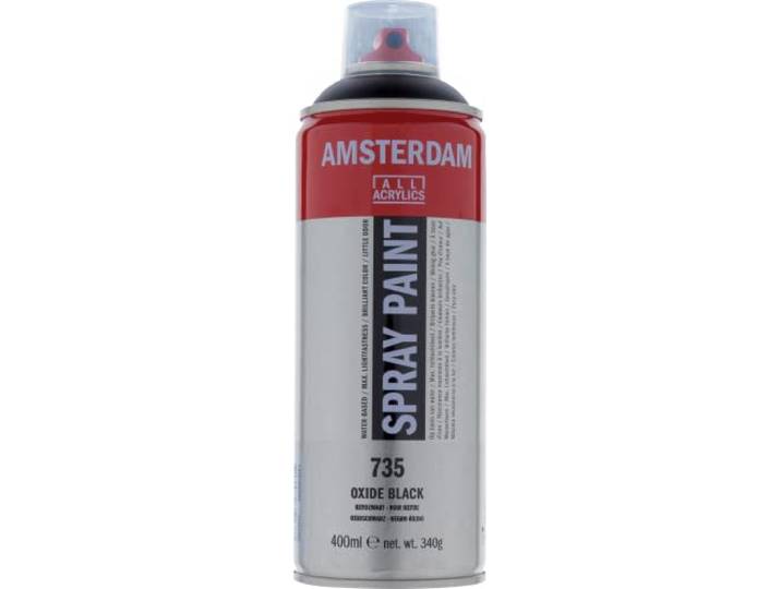 Acrylverf Amsterdam 735 Spray Paint 400 ml Oxydzwart