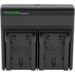 Patona Batteries Replacement Dual Charger USB USB-C (Kamera Akku Ladegerät), Kamera Stromversorgung, Schwarz