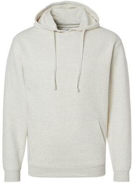 LAT 6926 Pullover Fleece Hoodie in Natural Heather size Small   Ringspun Cotton