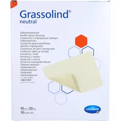 Grassolind Salbenkompressen 10x10 cm Steril 10 ST