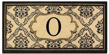 "A1 Home Collections Uriel Bleached Coir Anti-shred Monogrammed Doormat, 30"" X 60"""