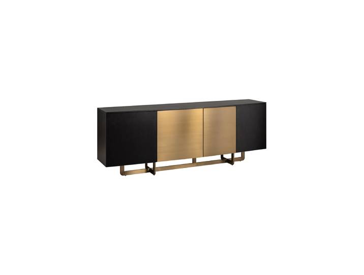 Grosses Design Sideboard „Dax“ 220 x 80 cm Schwarz Richmond Interiors