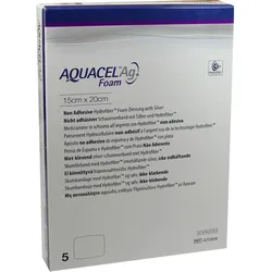 Aquacel Ag Foam Nicht-Adhäsiv 15x20cm 5 ST