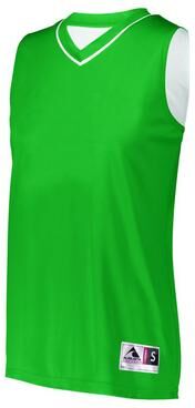 Augusta Sportswear 154 Athletic Women's Reversible Jersey T-Shirt in Kelly/White size Medium   Polyester