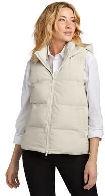 Mercer+Mettle MM7217 Women's Puffy Vest in Birch size Medium   Polyester