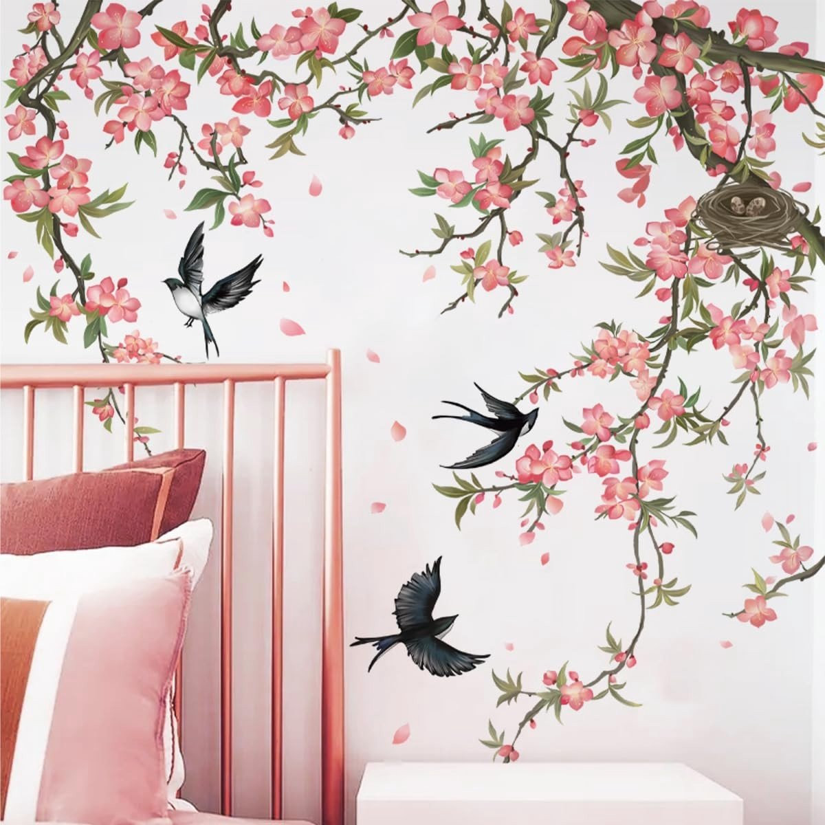 Dailygoods Muurstickers Kersenbloesem Wanddecoratie Bloemen