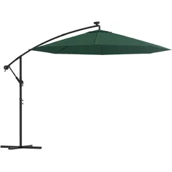 Helloshop26 - Gartenmöbel-Sonnenschirm mit LED-Beleuchtung 300 cm grüner Metallmast 02_0008142